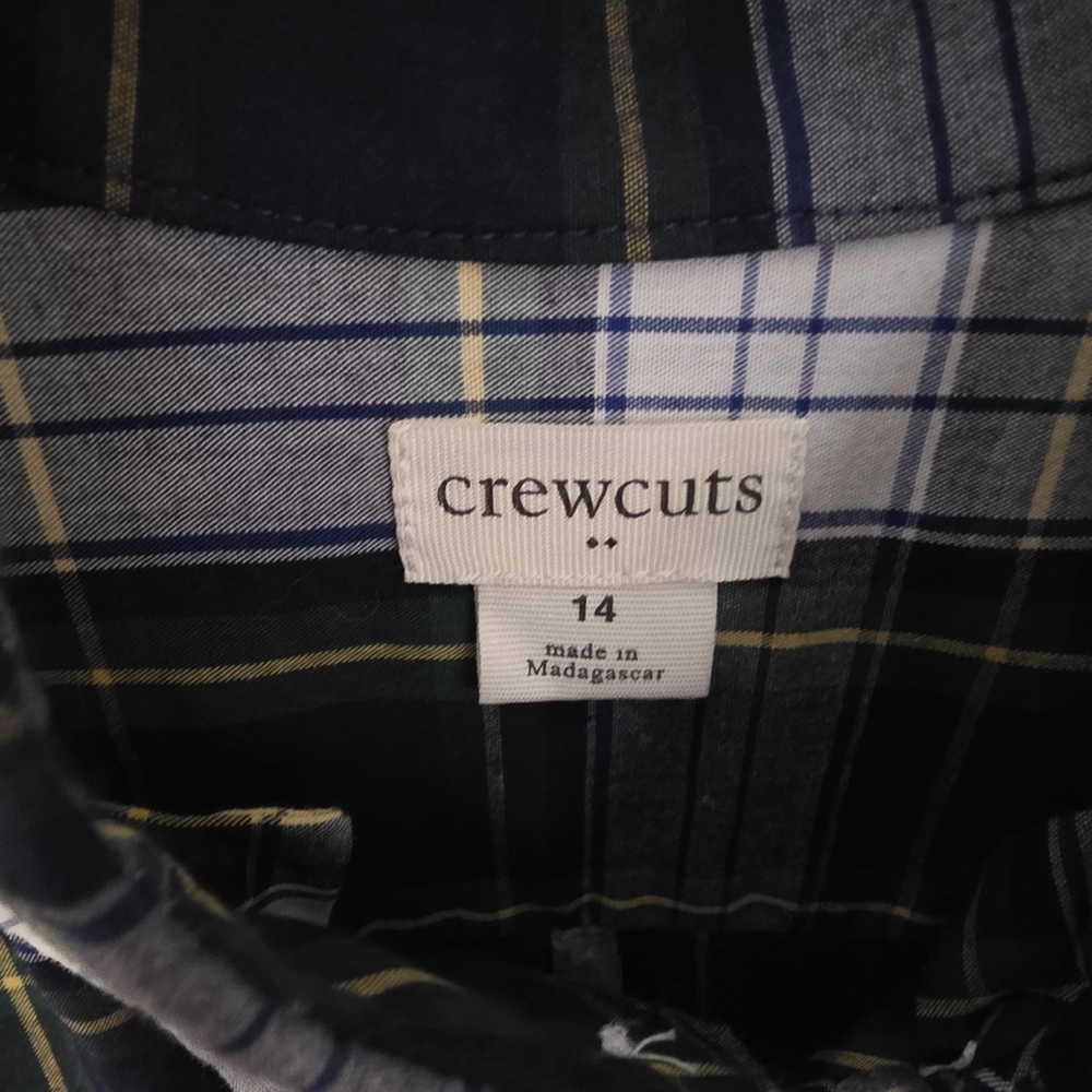 J.Crew Crewcuts Plaid Button-Down Shirt – Size 14 - Picture 3 of 6